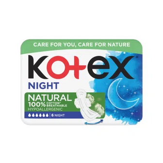 Прокладки гігієнічні Kotex Natural Night, 6шт