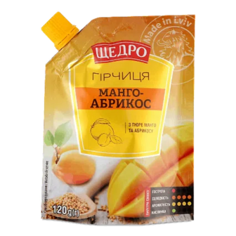 Гірчиця Щедро манго-абрикос д/п, 120г (120г)