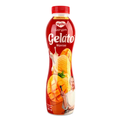 Йогурт Чудо Gelato Мангове 1,4% пляшка, 520г