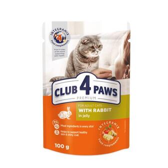 Корм для котів Club 4 Paws з кроликом в желе 100г