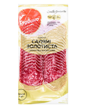 Ковбаса Глобино Салямі золотиста с/к в/г сервірувальна нарізка, 80 г