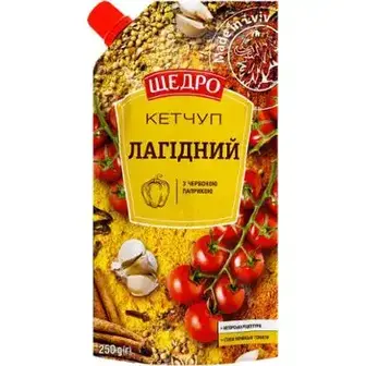 Кетчуп Щедро Лагідний з червоною паприкою 250 г