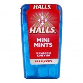 ЦУКЕРКИ БЕЗ ЦУКРУ MINI MINTS СМАК КАВУНА 12,5Г HALLS