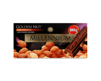 Шоколад чорний Millennium Golden Nut з мигдалем