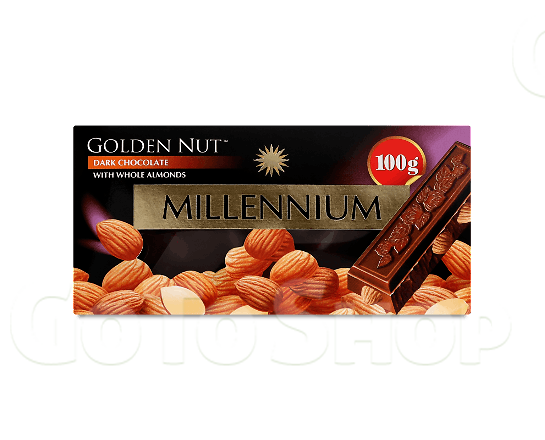 Шоколад чорний Millennium Golden Nut з мигдалем