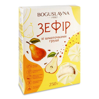 Зефір Boguslavna зі шматочками груші, 230 г