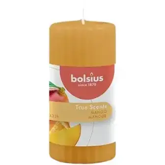Свічка-стовпчик Bolsius True scents Манго ребриста 1 шт
