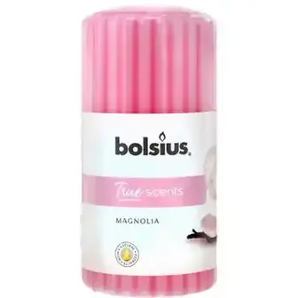 Свічка Bolsius стовпчик ребриста 120/58 з ароматом Магнолія 1 шт