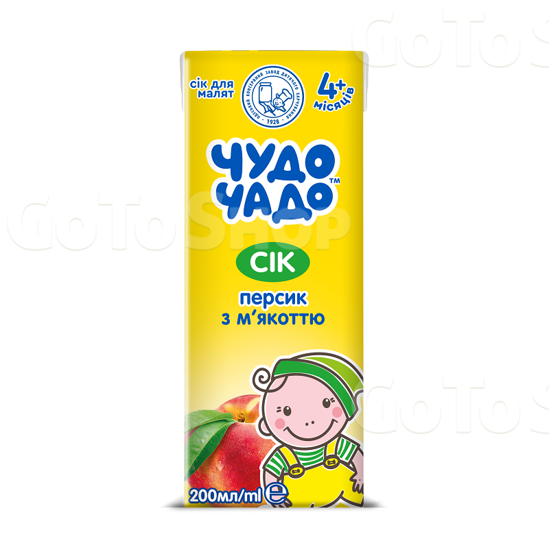 Сік 200 мл Чудо-Чадо персиковий із м’якоттю цукром та вітаміном С 