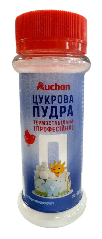 Пудра цукрова Auchan термостабільна, 70 г