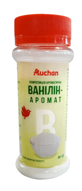 Ванілін Auchan в баночці, 60 г