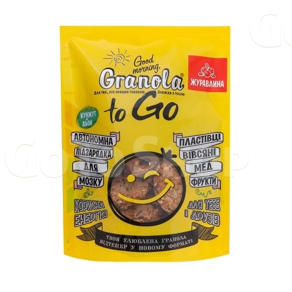 Сухий сніданок запечений 120 г Good morning, Granola (з журавлиною, Фінік+Кокос) м/уп 