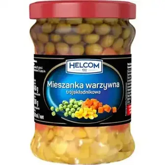 Суміш овочева Helcom морква горошок та кукурудза 500 мл