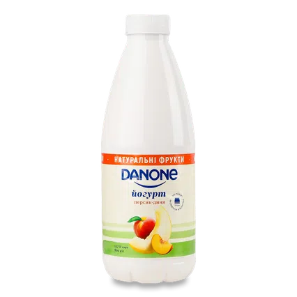 Йогурт Danone персик-диня питний 1,5%, 800г