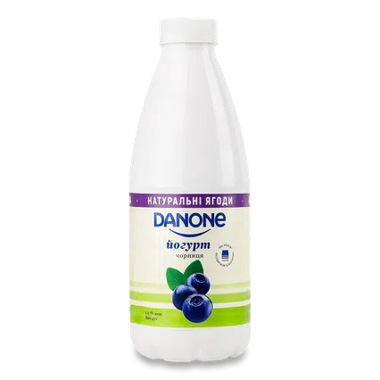 Йогурт Danone чорниця питний 1,5%, 800г