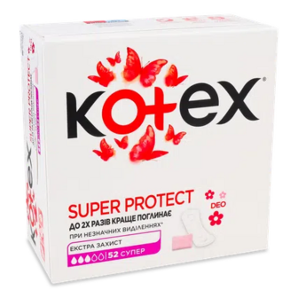 Прокладки щоденні Kotex Deo Super, 52шт