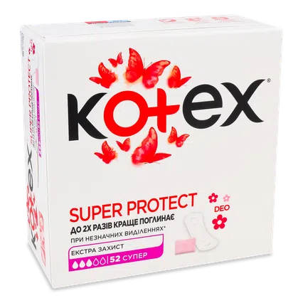 Прокладки щоденні Kotex Deo Super, 52шт