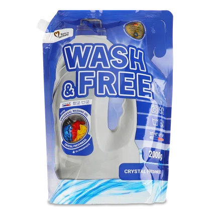 Гель для прання Wash&amp;Free універсальний д/п, 2000г