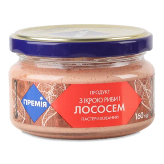 Продукт «Премія»® з ікрою риби і лососем пастеризований, 160г