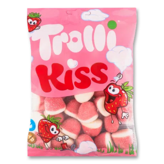 Цукерки Trolli Kiss strawberry жувальні, 200г