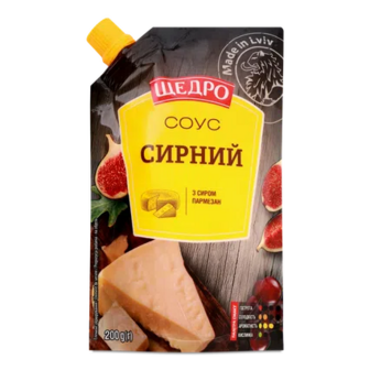 Соус «Щедро» «Сирний» д/п, 200г