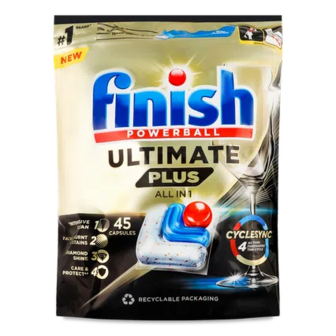 Капсули для посудомийних машин Finish Ultimate Plus All in 1, 45шт