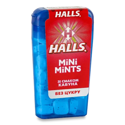 Льодяники Halls mini mints кавун, 12,5г