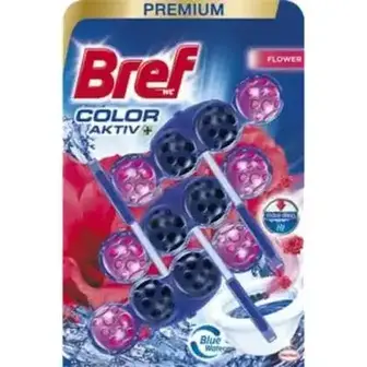 Туалетний блок Bref Color Activ Квіткова свіжість 3х50 г