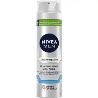 Гель для гоління Nivea Men Срібний захист з іонами срібла і екстрактом ромашки 200 мл