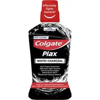 Ополіскувач для ротової порожнини Colgate Plax Відбілювання з Деревним вугіллям, 500 мл