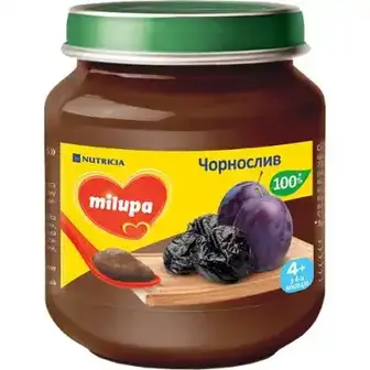 Пюре Milupa для дітей від 4 місяців чорнослив 125 г 