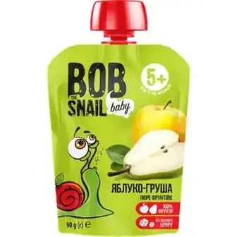 Пюре Bob Snail для дітей від 5 місяців яблуко-груша 90 г 