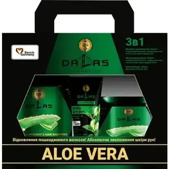 Набір косметики Dalas Aloe Vera шампунь 500 мл + маска для волосся 500 мл + крем для рук 75 мл