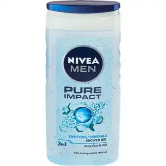 Гель для душу NIVEA Men Заряд чистоти з очисними мікрочастинками 250 мл