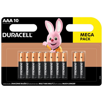 Батарейки лужні Duracell Basic AAA 1.5V LR03, 10 шт.