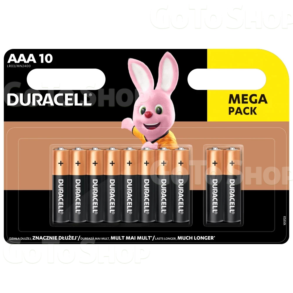 Батарейки лужні Duracell Basic AAA 1.5V LR03, 10 шт.