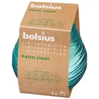 Свічка в склi Bolsius Patiolight 186757 см колір небо 9.1 1 шт