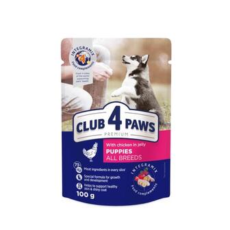 Корм для цуценят Club 4 Paws з куркою в желе 100г