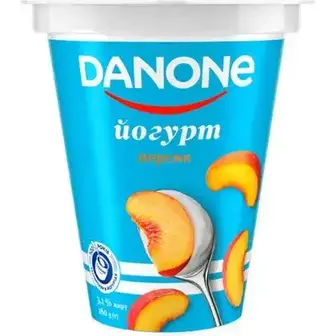 Йогурт Danone персик 3.2% 260 г