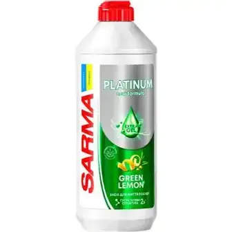 Гель для миття посуду Sarma Platinum Зелений лимон 500 мл