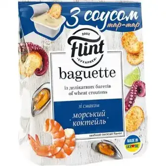 Сухарики Flint Baguette Морський коктейль 70 г
