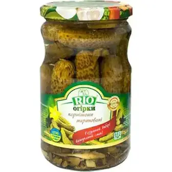 Огірки Rio корнішони мариновані 550 г