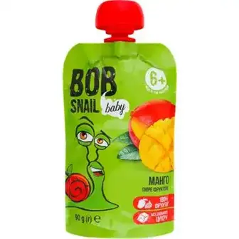 Пюре для дітей Bob Snail Baby Манго від 6 місяців 90 г