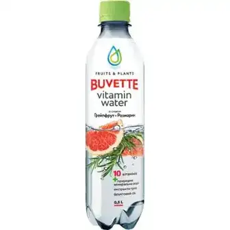 Напій Buvette Vitamin Water грейпфрут-розмарин негазована 0.5 л