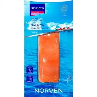 Сьомга Norven філе-шматок слабосолона 180 г