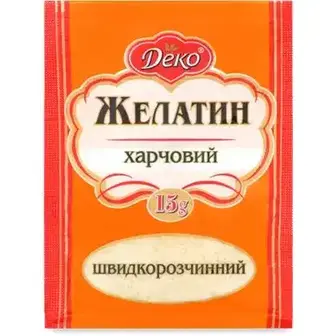 Желатин Деко харчовий швидкорозчинний 15 г