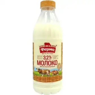Молоко Ферма 3.2% пастеризоване 840 г