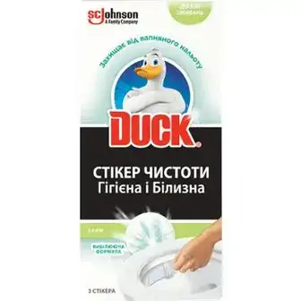 Стікер чистоти для унітазу SC Johnson Duck Лайм з відбілюючою формулою 3 шт