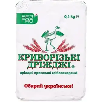 Дріжджі Криворізькі Дріжджі пресовані хлібопекарські 100 г