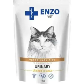 Корм для котів Enzo Vet при захворюванні сечовивідних шляхів з куркою в соусі 100 г